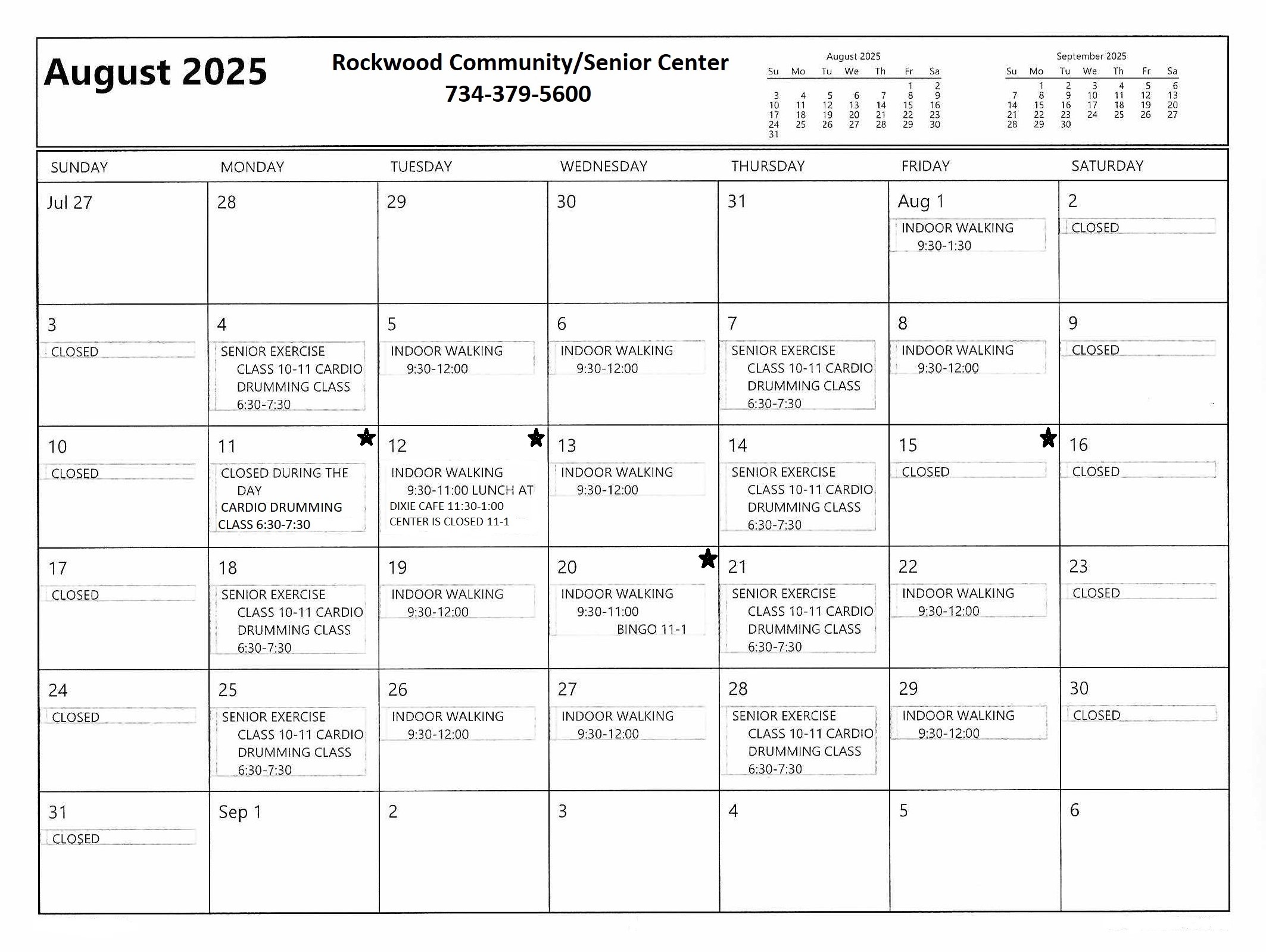 City of Rockwood - Community Center - Event Calendars